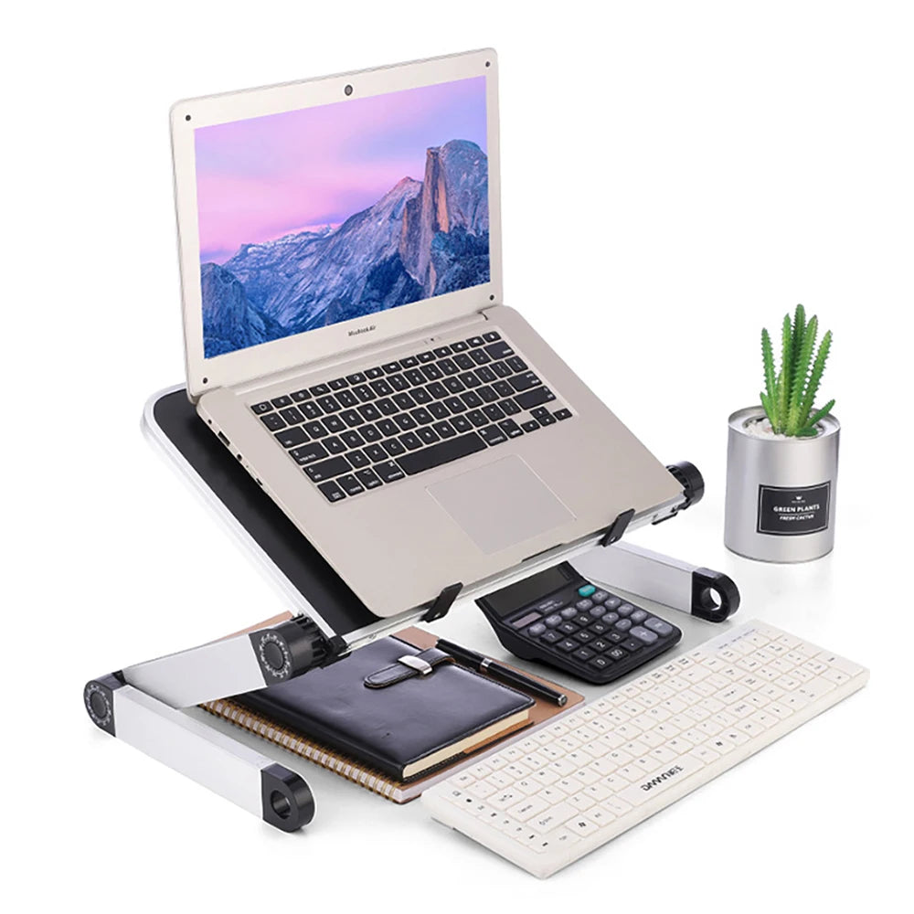 Lunabelll™Adjustable Laptop Table with Cooling Fan & Mouse Pad