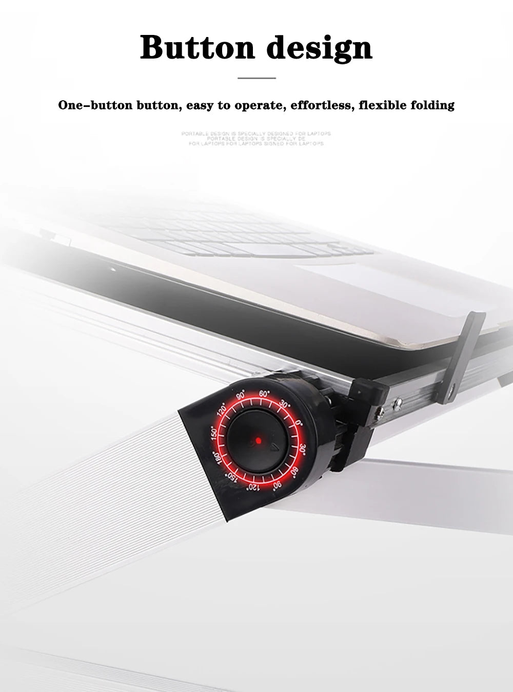 Lunabelll™Adjustable Laptop Table with Cooling Fan & Mouse Pad