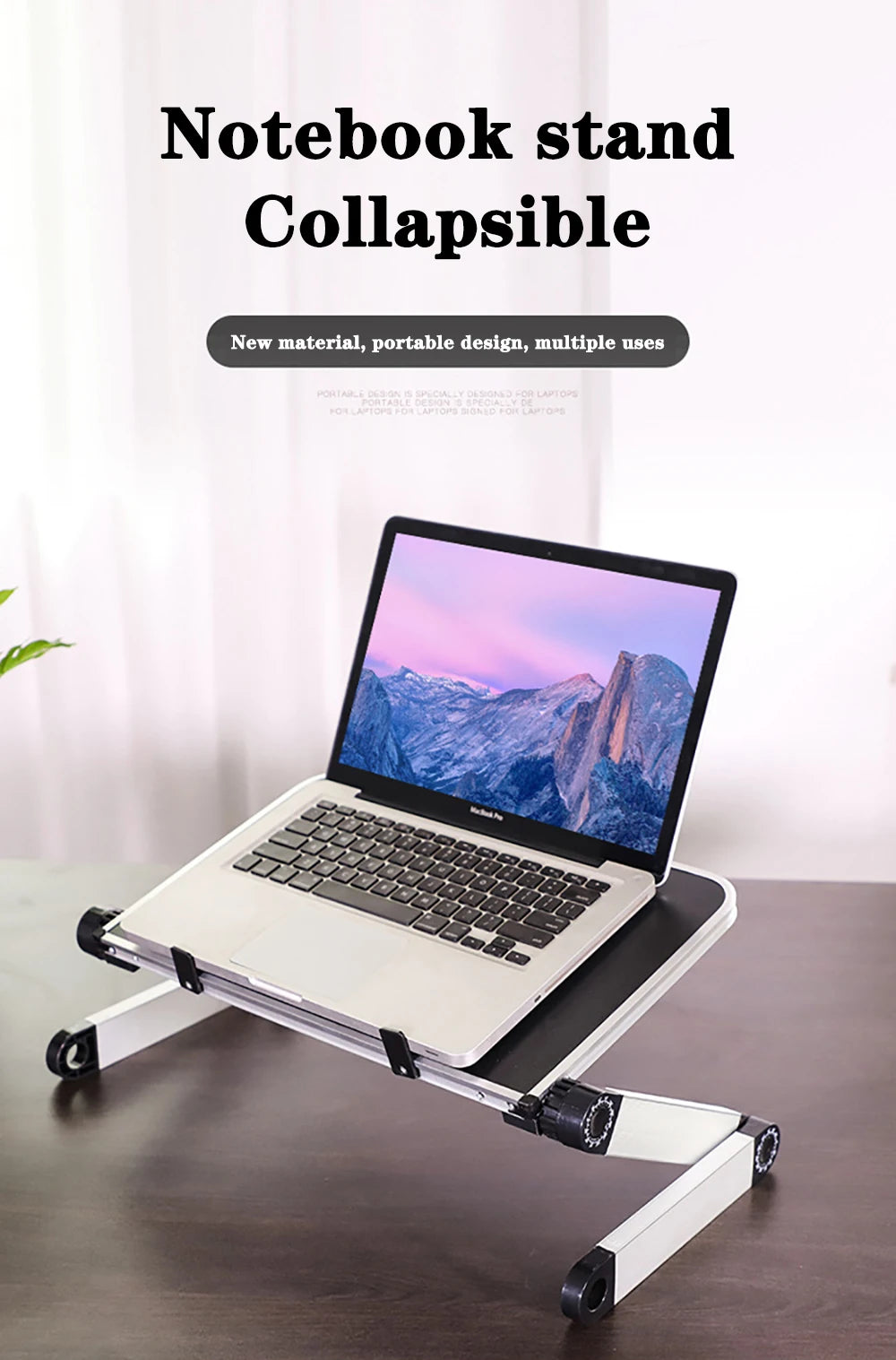 Lunabelll™Adjustable Laptop Table with Cooling Fan & Mouse Pad