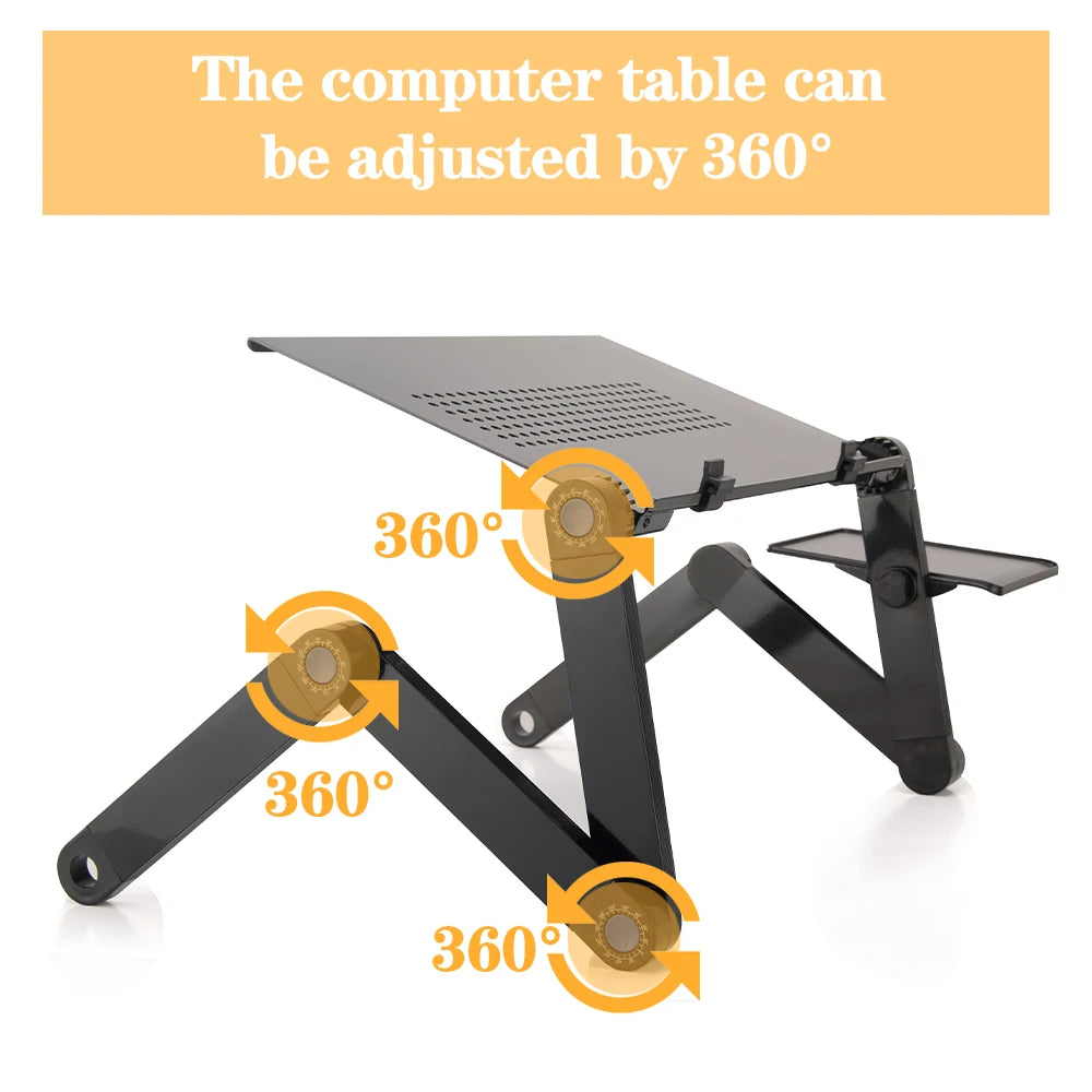 Lunabelll™Adjustable Laptop Table with Cooling Fan & Mouse Pad