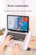 Lunabelll™Adjustable Laptop Table with Cooling Fan & Mouse Pad