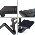 Lunabelll™Adjustable Laptop Table with Cooling Fan & Mouse Pad