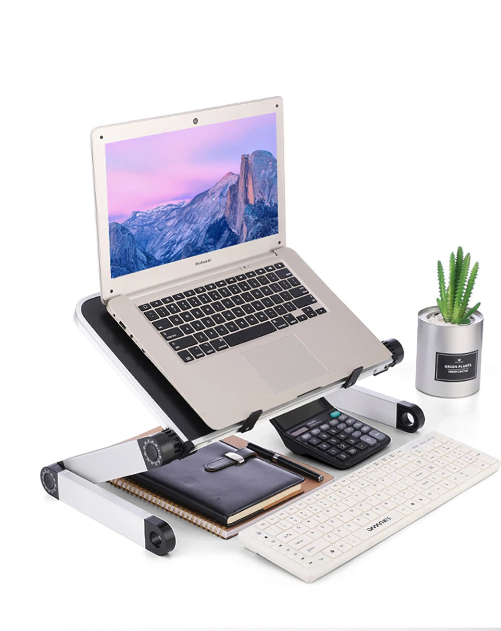 Lunabelll™Adjustable Laptop Table with Cooling Fan & Mouse Pad