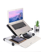 Lunabelll™Adjustable Laptop Table with Cooling Fan & Mouse Pad