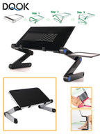 Lunabelll™Adjustable Laptop Table with Cooling Fan & Mouse Pad