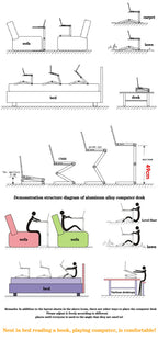 Lunabelll™Adjustable Laptop Table with Cooling Fan & Mouse Pad