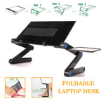 Lunabelll™Adjustable Laptop Table with Cooling Fan & Mouse Pad