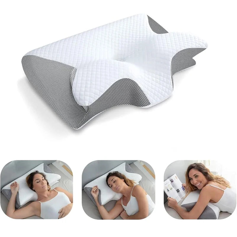 Lunabelll™ Memory Foam Cervical Pillow, 2 in 1 Ergonomic Contour Orthopedic