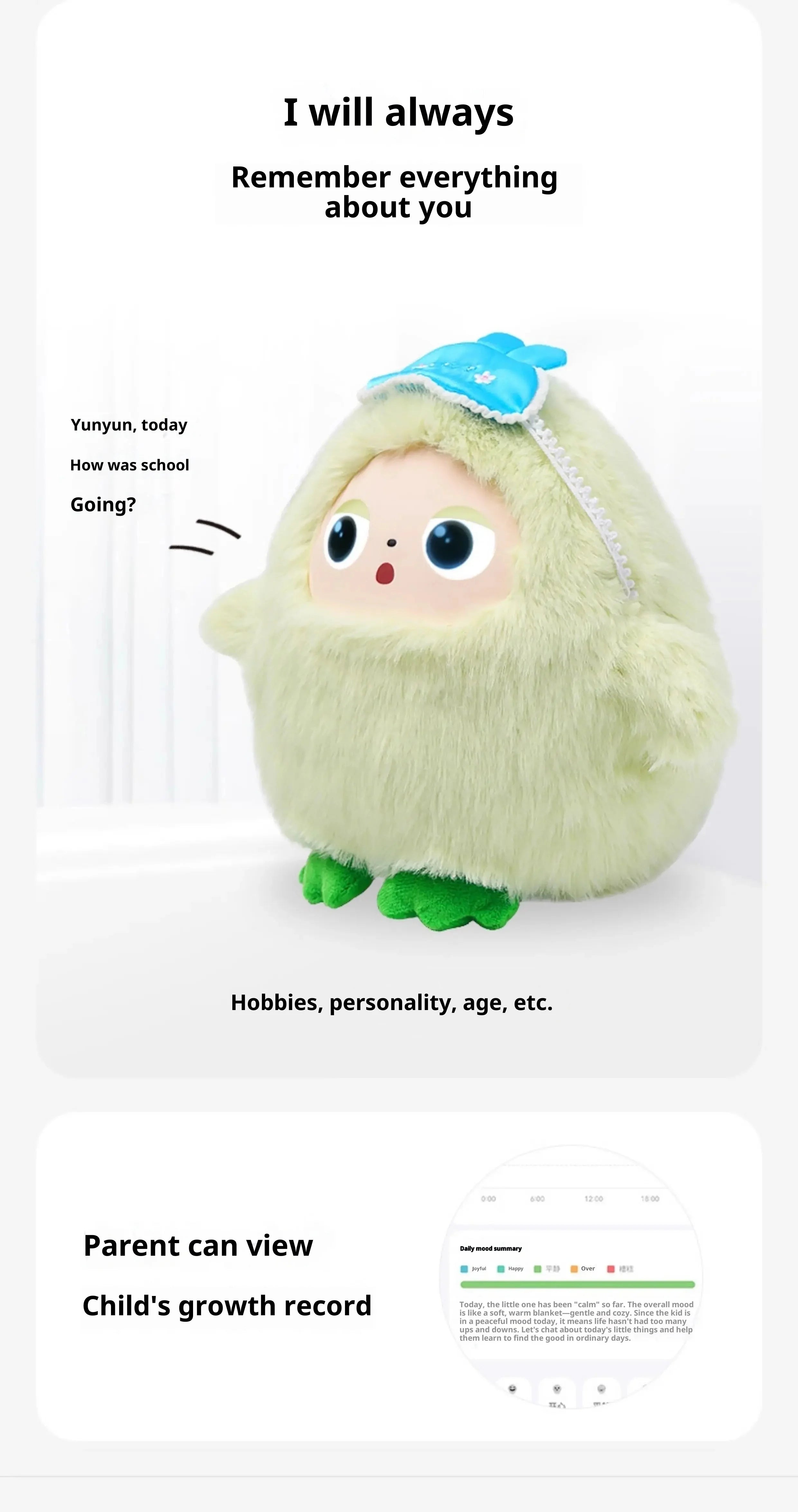 Lunabelll™AI Plush Toy Interactive Emotional Companion Robot for Kids The best gift for a friend