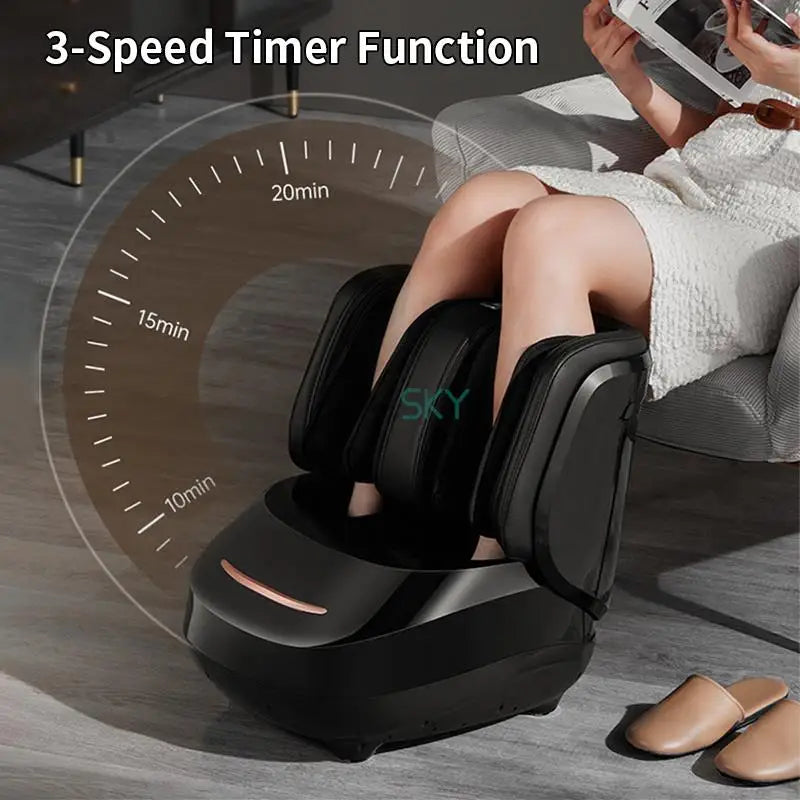 Electric Shiatsu Foot Massage Machine Air Compression Kneading Roller Massager Infrared Heating Therapy Health Care Relaxing220V
