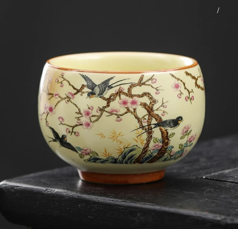 Lunabelll™ Japanese Ceramic Teacups Creative Retro Handmade Heat Resistant Kung Fu Tea Set