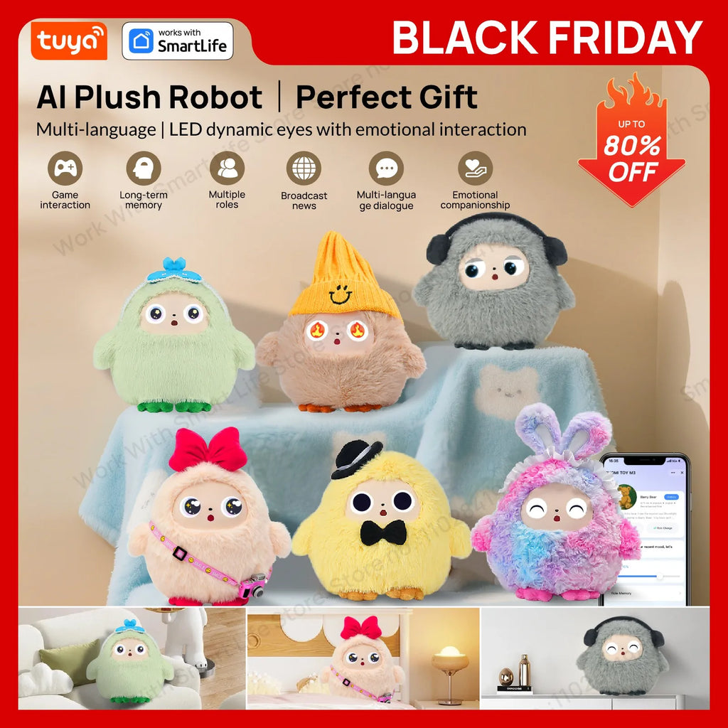 Lunabelll™ AI Smart Plush - a soft buddy that actually talks back.