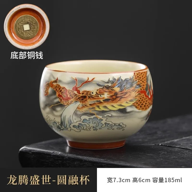 Lunabelll™ Japanese Ceramic Teacups Creative Retro Handmade Heat Resistant Kung Fu Tea Set