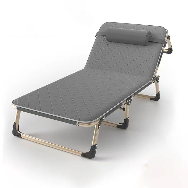 Lunabelll™Folding cot with mattress, patio chaise lounge chair