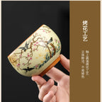 Lunabelll™ Japanese Ceramic Teacups Creative Retro Handmade Heat Resistant Kung Fu Tea Set