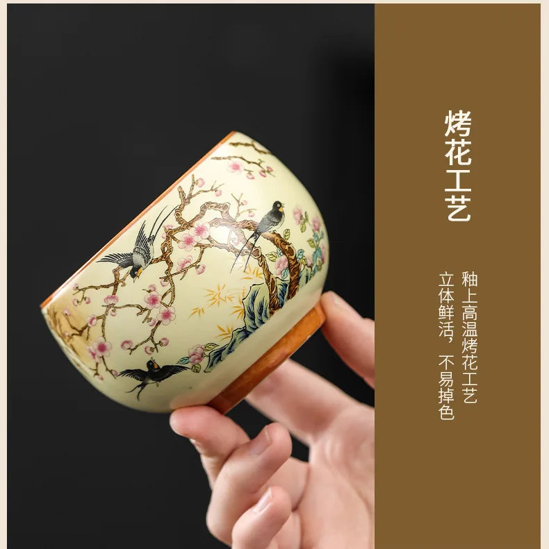 Lunabelll™ Japanese Ceramic Teacups Creative Retro Handmade Heat Resistant Kung Fu Tea Set