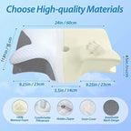 Lunabelll™ Memory Foam Cervical Pillow, 2 in 1 Ergonomic Contour Orthopedic
