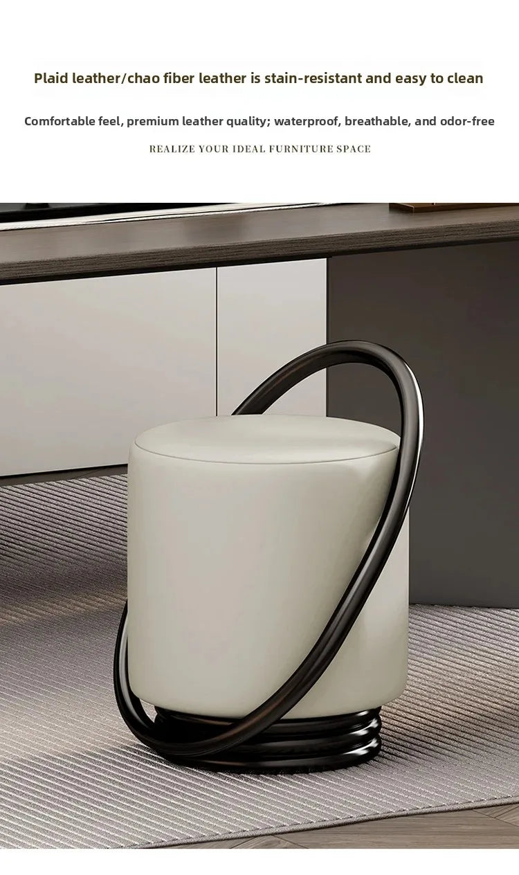 Lunabelll™ Modern Minimalist Ottoman Stool with Iron Frame