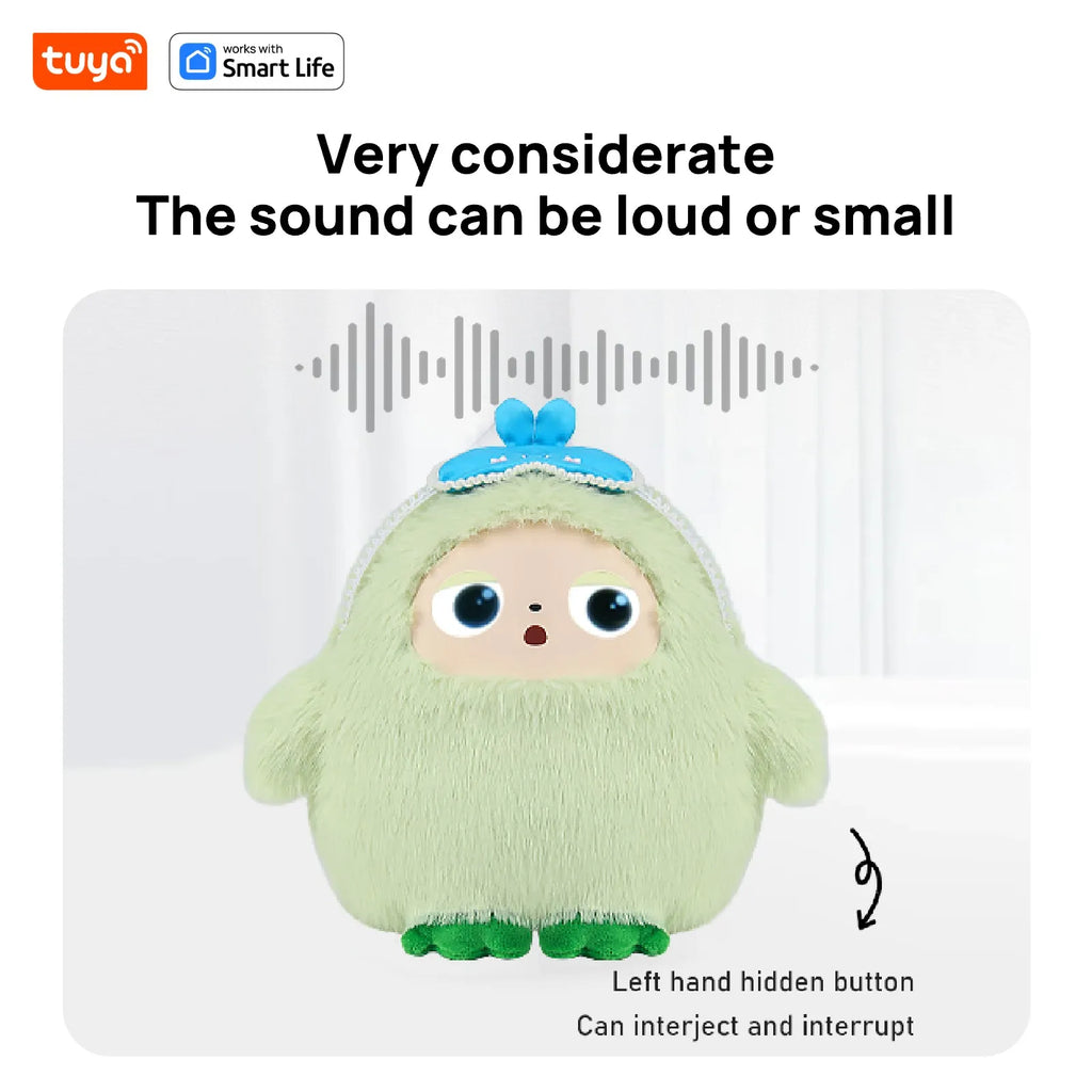 Lunabelll™Yaya-AI Plush Robot w/Smart Voice&LED Eyes, Interactive Companion Toy