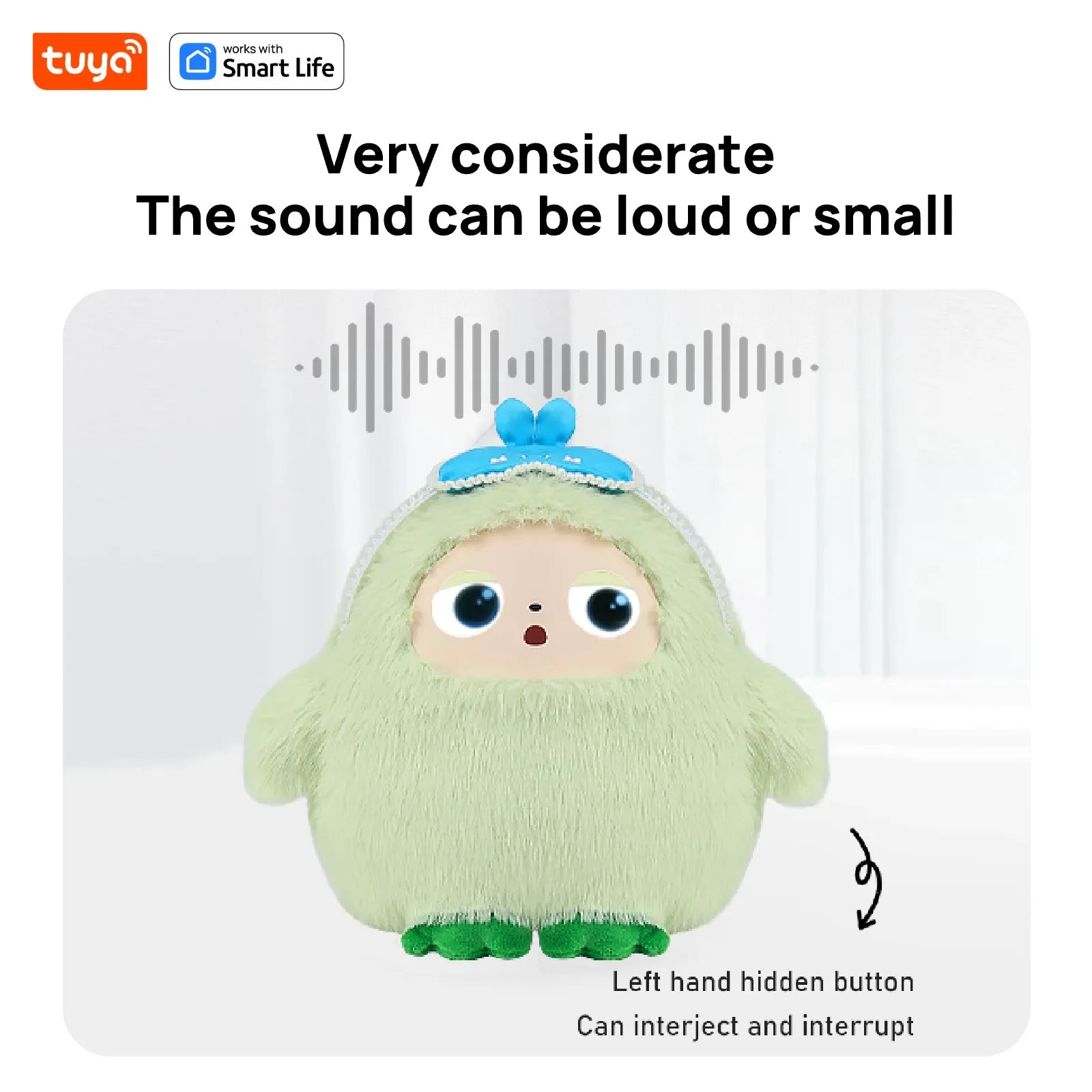 Lunabelll™Yaya-AI Plush Robot w/Smart Voice&LED Eyes, Interactive Companion Toy