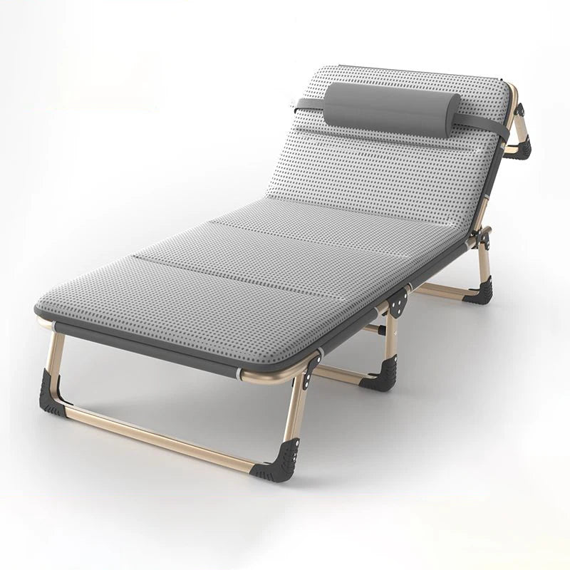 Lunabelll™Folding cot with mattress, patio chaise lounge chair
