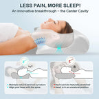 Lunabelll™ Memory Foam Cervical Pillow, 2 in 1 Ergonomic Contour Orthopedic