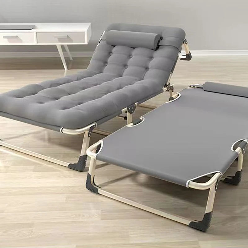 Lunabelll™Folding cot with mattress, patio chaise lounge chair