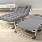 Lunabelll™Folding cot with mattress, patio chaise lounge chair