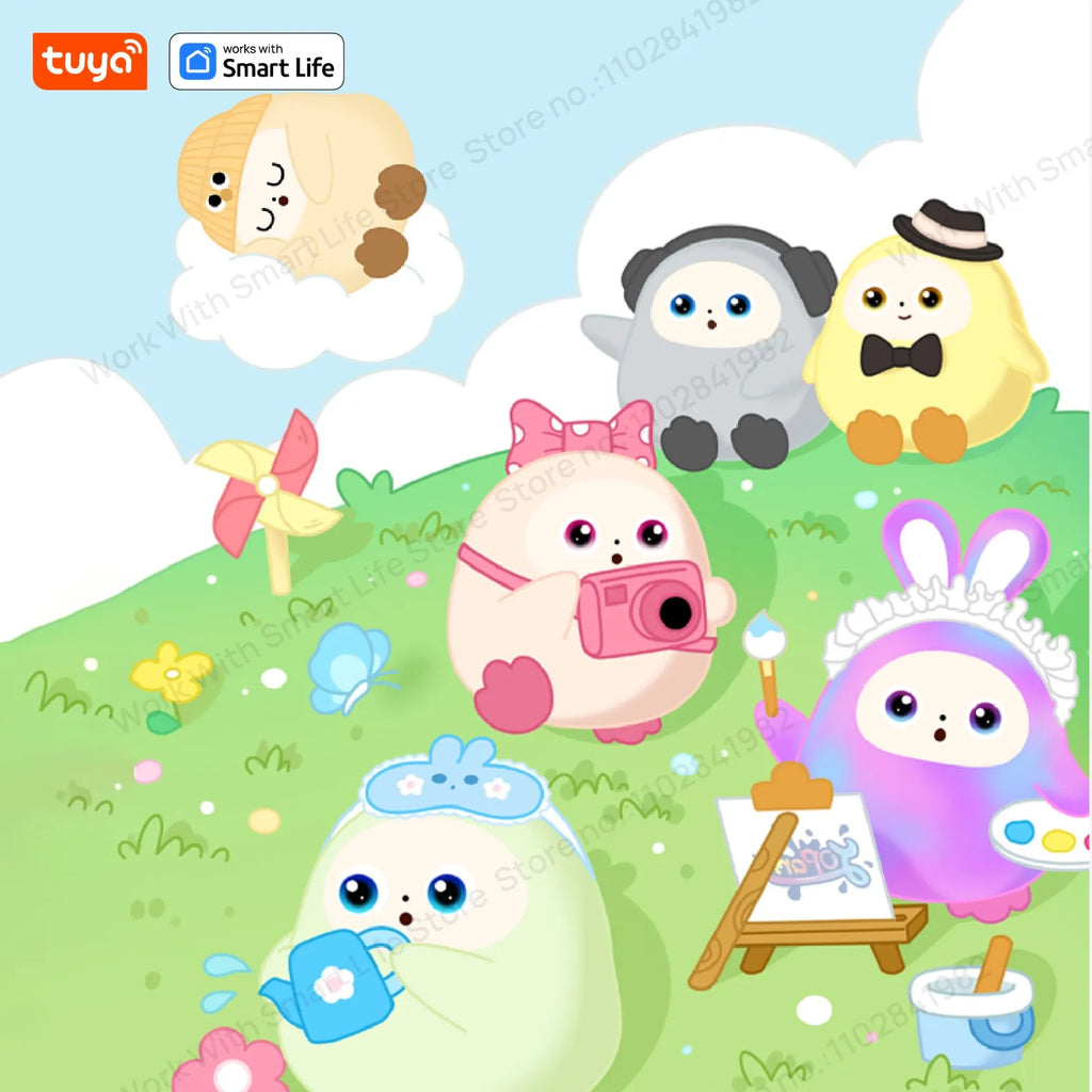 Lunabelll™Yaya-AI Plush Robot w/Smart Voice&LED Eyes, Interactive Companion Toy