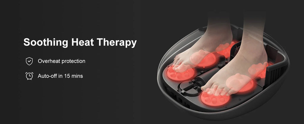 Lunabelll™ Foot Massager Machine with Heat Roller Muscle Relaxation