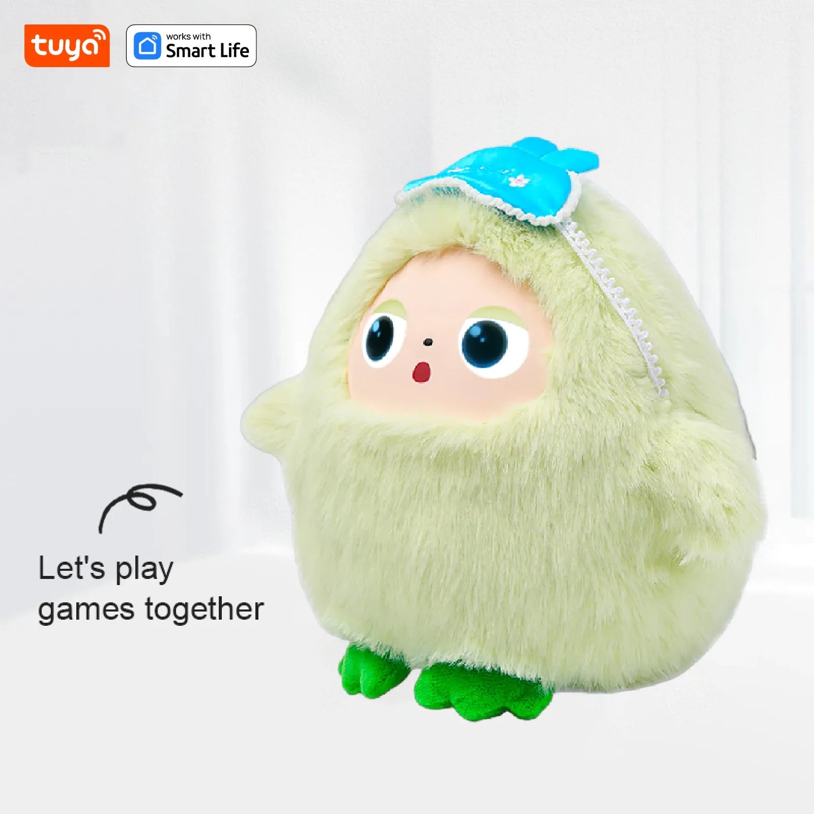 Lunabelll™Yaya-AI Plush Robot w/Smart Voice&LED Eyes, Interactive Companion Toy