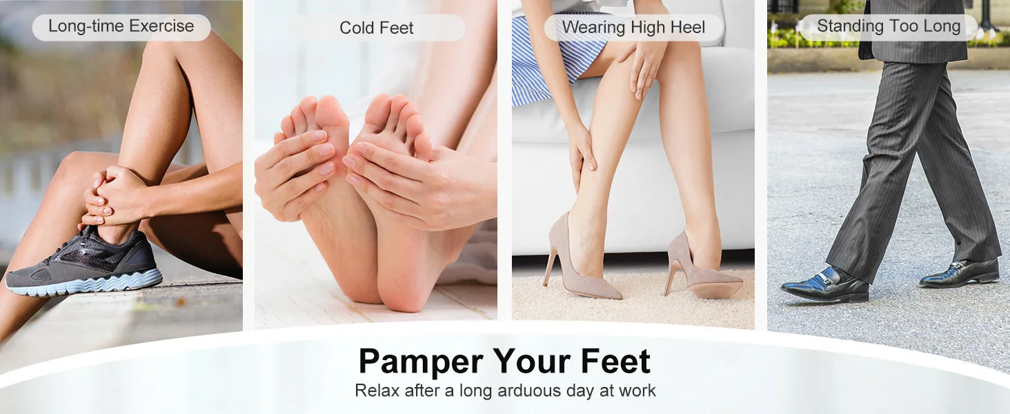 Lunabelll™ Foot Massager Machine with Heat Roller Muscle Relaxation