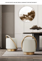 Lunabelll™ Modern Minimalist Ottoman Stool with Iron Frame