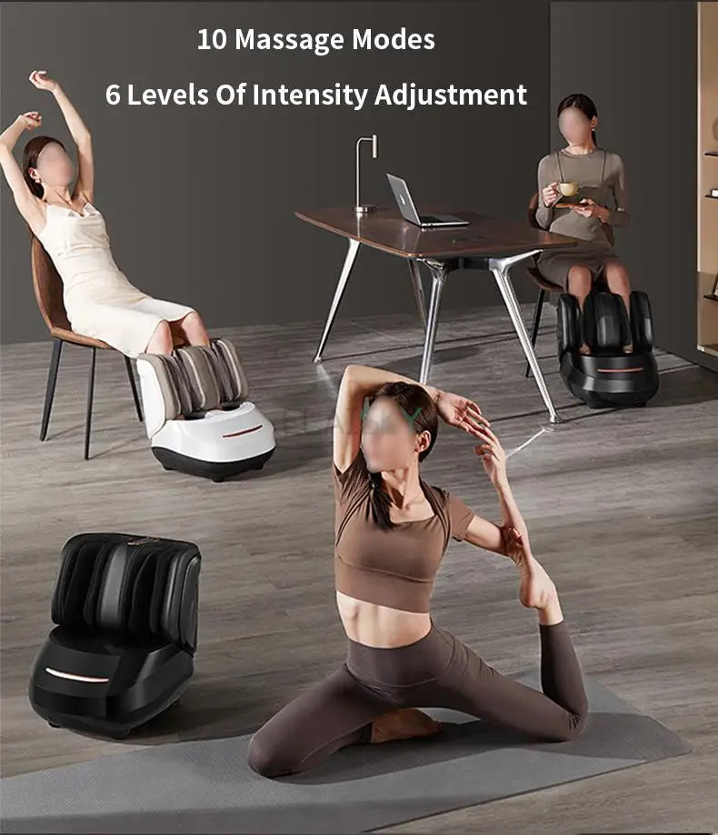 Electric Shiatsu Foot Massage Machine Air Compression Kneading Roller Massager Infrared Heating Therapy Health Care Relaxing220V