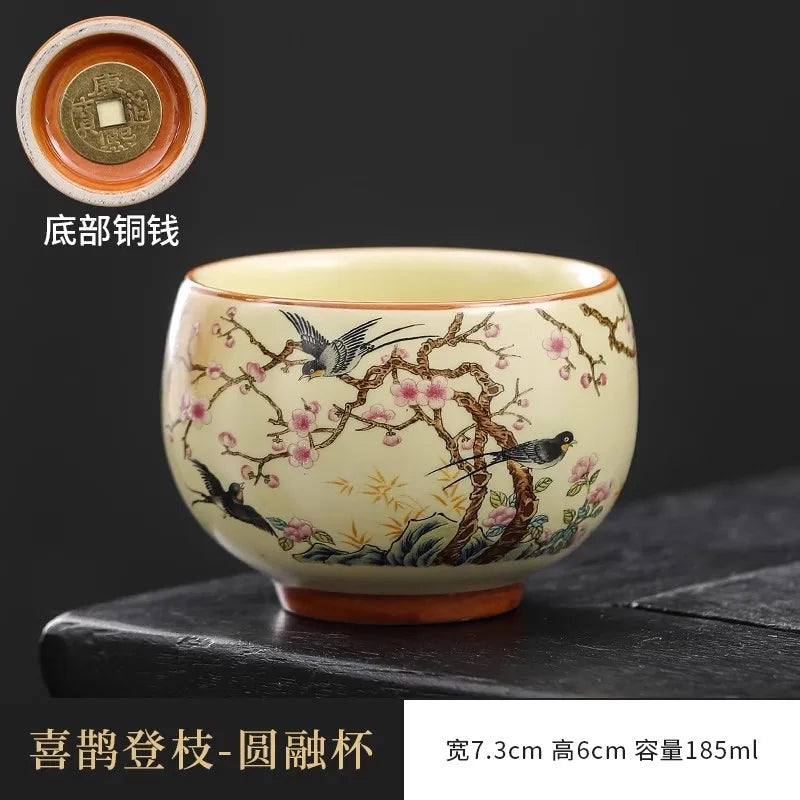 Lunabelll™ Japanese Ceramic Teacups Creative Retro Handmade Heat Resistant Kung Fu Tea Set