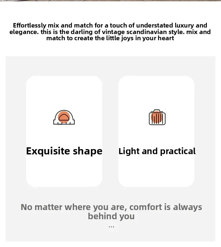 Lunabelll™ Modern Minimalist Ottoman Stool with Iron Frame