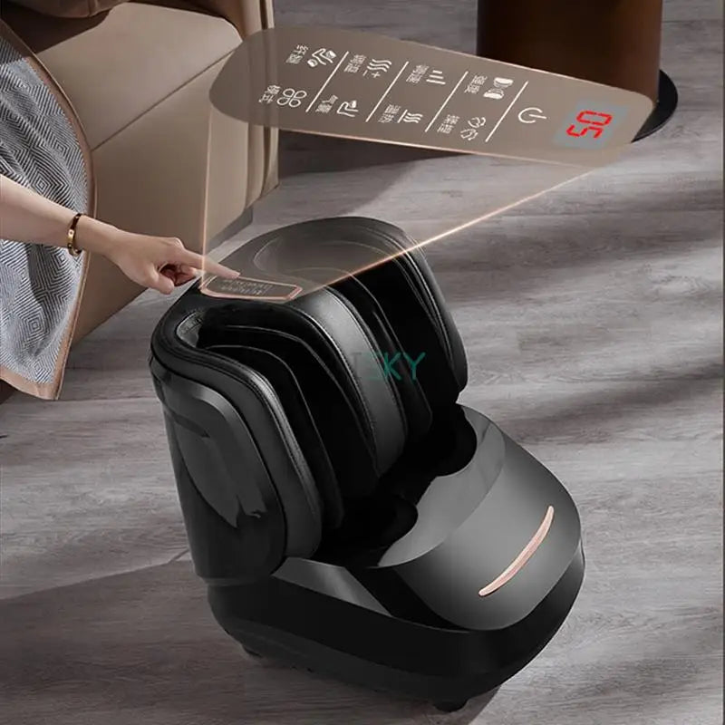 Electric Shiatsu Foot Massage Machine Air Compression Kneading Roller Massager Infrared Heating Therapy Health Care Relaxing220V