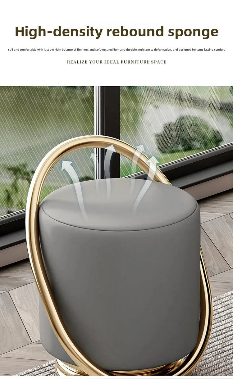 Lunabelll™ Modern Minimalist Ottoman Stool with Iron Frame