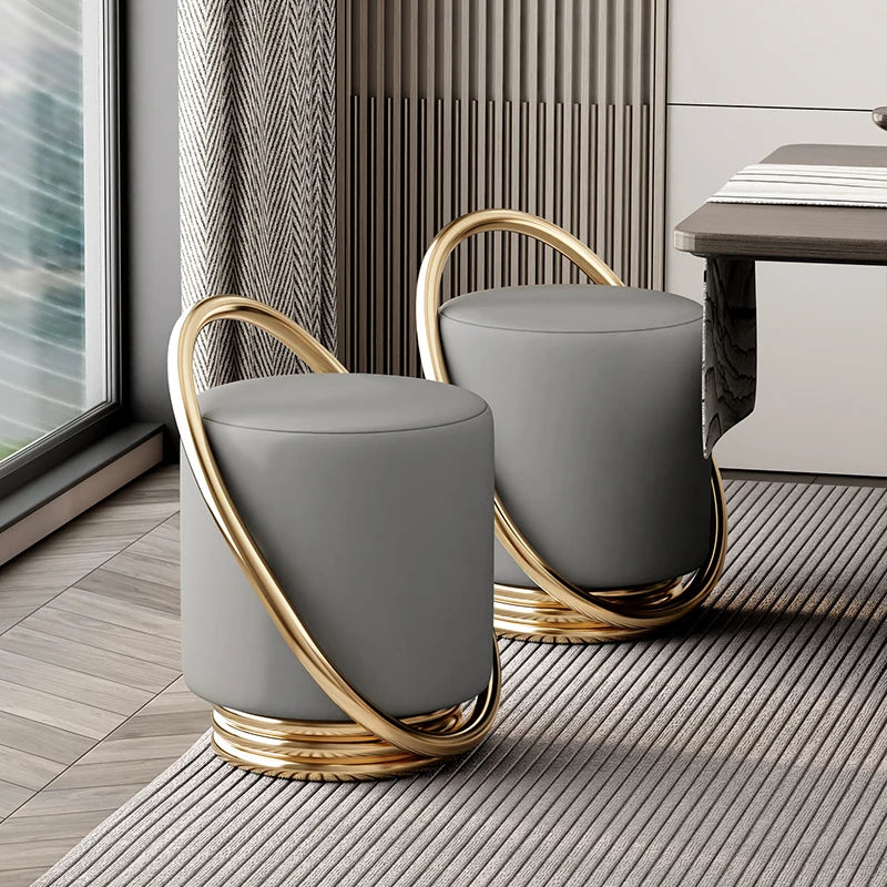 Lunabelll™ Modern Minimalist Ottoman Stool with Iron Frame