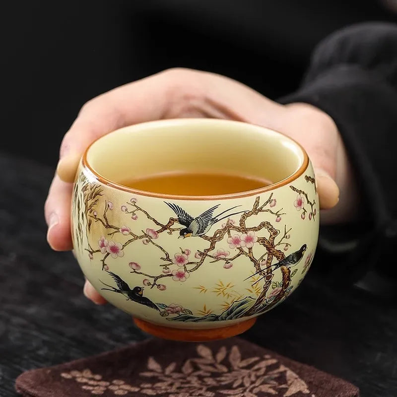 Lunabelll™ Japanese Ceramic Teacups Creative Retro Handmade Heat Resistant Kung Fu Tea Set