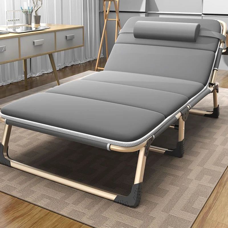 Lunabelll™Folding cot with mattress, patio chaise lounge chair