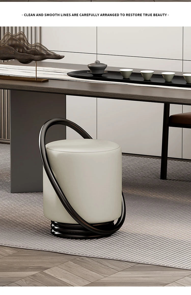 Lunabelll™ Modern Minimalist Ottoman Stool with Iron Frame